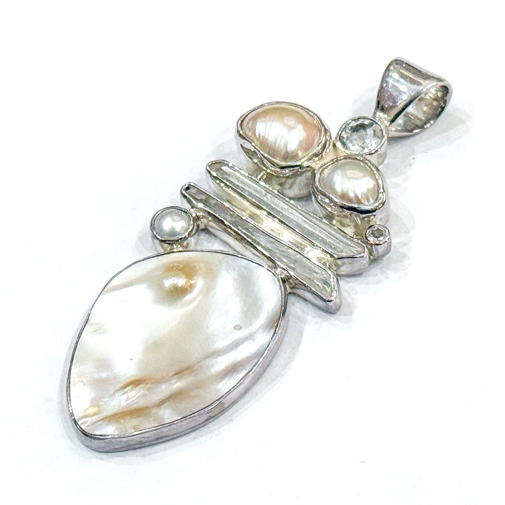 Starborn 925 Sterling Silver Pendant with Pearl Accents